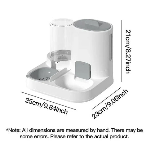 1-Pack Automatic Gravity-Fed Cat Water Dispenser & Feeder - Spill-Proof Large Capacity One-Piece Design,