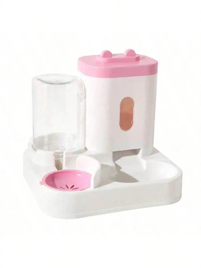 1-Pack Automatic Gravity-Fed Cat Water Dispenser & Feeder - Spill-Proof Large Capacity One-Piece Design,