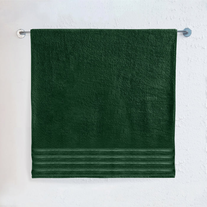 1-Piece Premium Turkish Cotton 4 Lines Stripe Jumbo Towel, 35x 70 inch