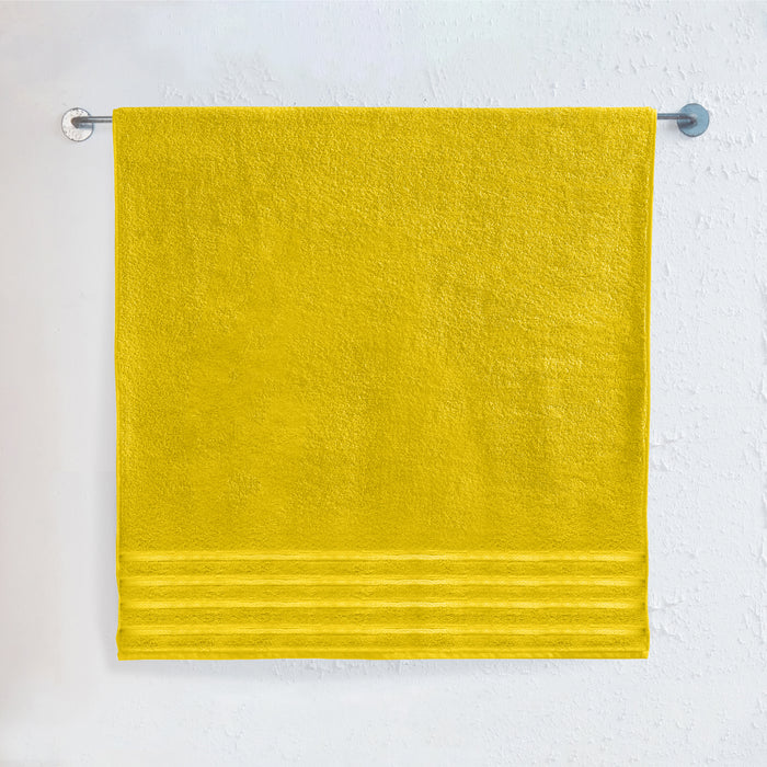 1-Piece Premium Turkish Cotton 4 Lines Stripe Jumbo Towel, 35x 70 inch