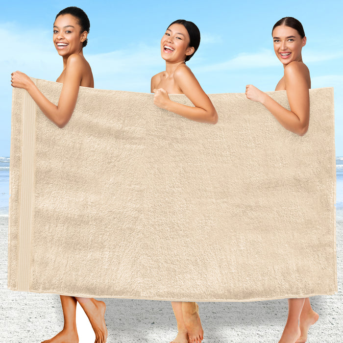 1-Piece Premium Turkish Cotton Oversized Bath Sheet Towel 40 x 80 Inch