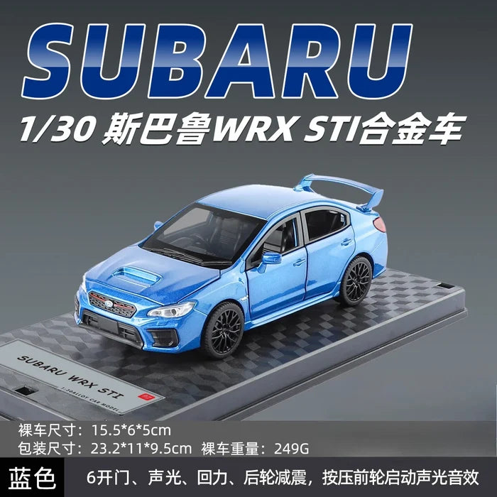 1:30 WRX STI Alloy Car Model Ornament Toy Gift Diecast Alloy Car Model Collectible
