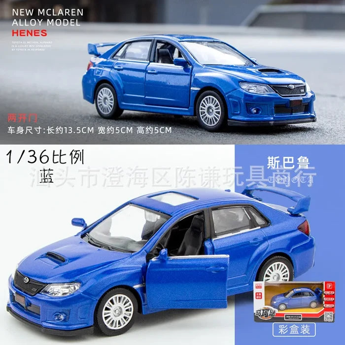 1:36 WRX STI Alloy Racing Car Model Diecasts Simulation Metal Toy Car Model Pull Back
