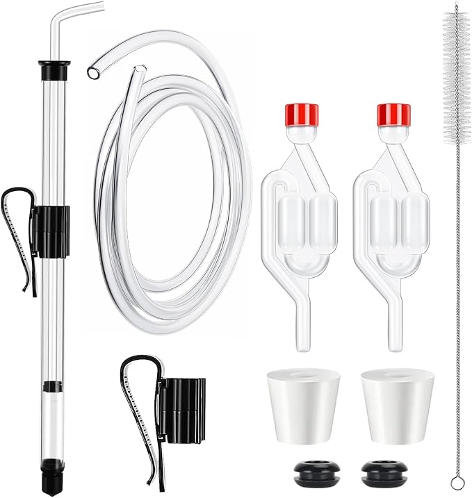 14” Wine Siphon-3/8” Racking Cane Auto Siphon for Wine Making with Airlocks