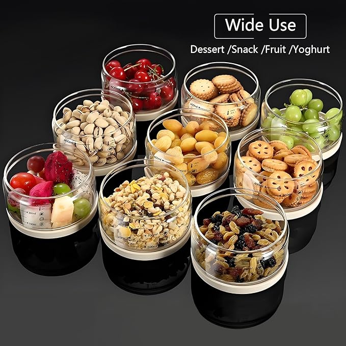 16 oz Glass Container with Silicone Lid, Glass Food Storage Container-Clear