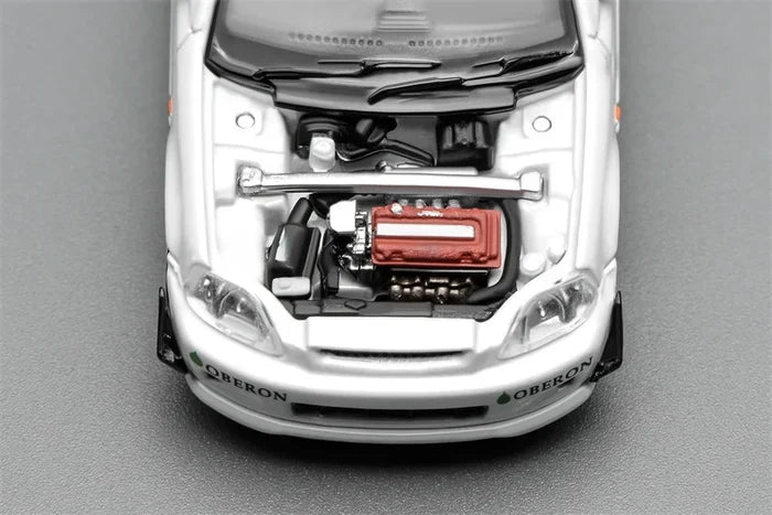 1:64 Civic TYPE R (EK9) j's Racing White Diecast Collector's Vehicle Model Car