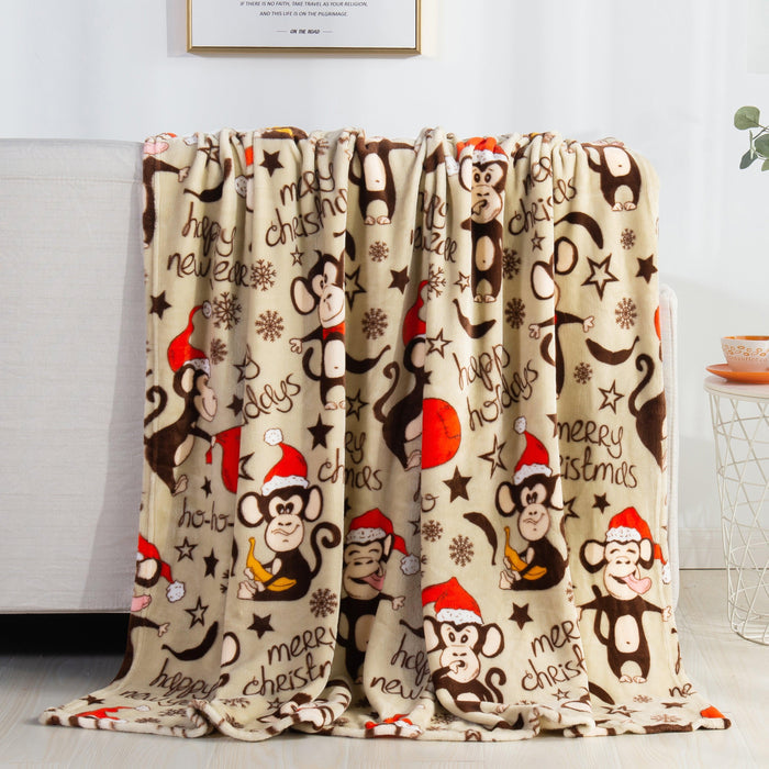 50" x 60" Holiday Velvet Plush Blanket Throw - 50 x 60 inches