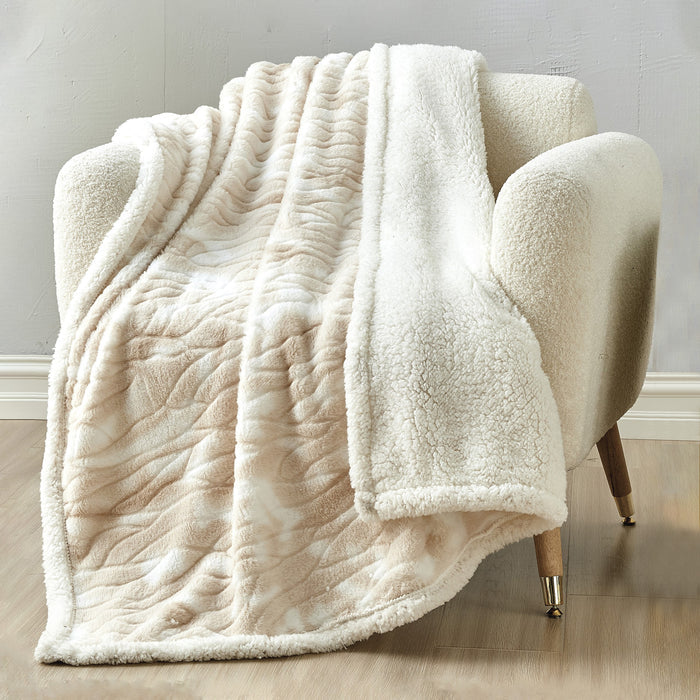 50" x 60" Printed Sherpa Back Throw
