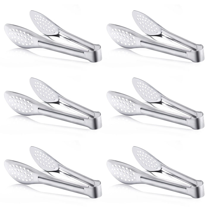 6 Pack Serving Tongs for Buffet Stainless Steel Serving Utensils 7,9,12Inch