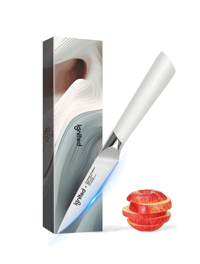 8 Inch Chef Knife – German Stainless Steel, Ivory White Handle