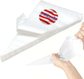 AMBESTAR Disposable Piping Bags 18 inch, 200 Pcs Disposable Piping Bags, Disposable Large Pastry Bags for Cupcake, Cake Disposable Decorating Bags for Frosting