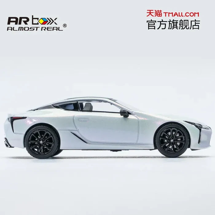 AR BOX 1:64 2018 Lexus LC500 White Nova Glass Flake Diecast Model Car.