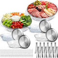 Baderke 4 Sets 11.8 Inch Chilled Serving Tray for Parties, Original