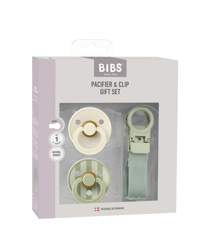 Bibs World Soothers BIBS Pacifier & Loop Clip Gift Set - Sage