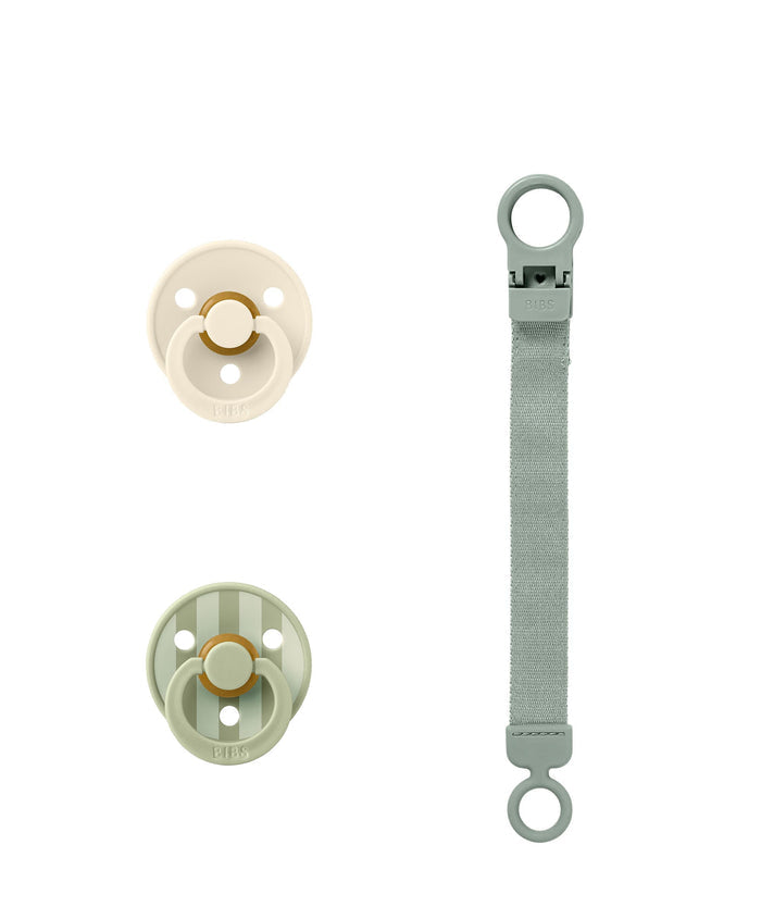 Bibs World Soothers BIBS Pacifier & Loop Clip Gift Set - Sage