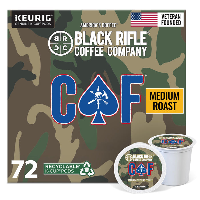Black Rifle Coffee Company Medium Roast K Cups (CAF, 72 Count)