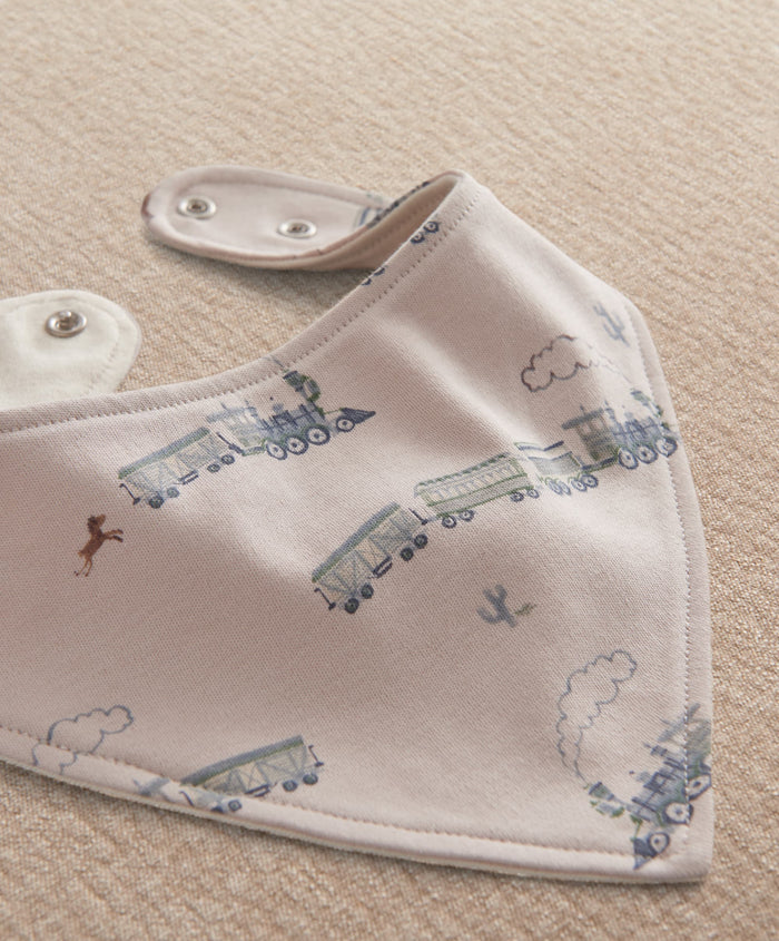 Mamas & Papas Bibs & Muslins Blank Blue Bandana Bibs (Pack of 3)
