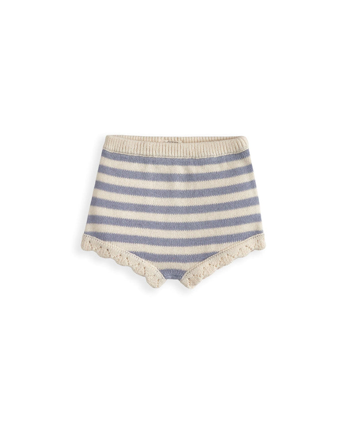 Mamas & Papas Outfits & Sets Blue Striped Knitted Top & Shorts