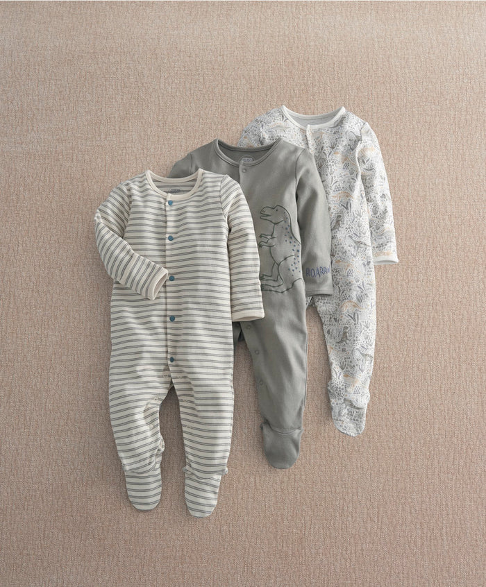 Mamas & Papas Born to Roar Sleepsuits (Pack of 3)