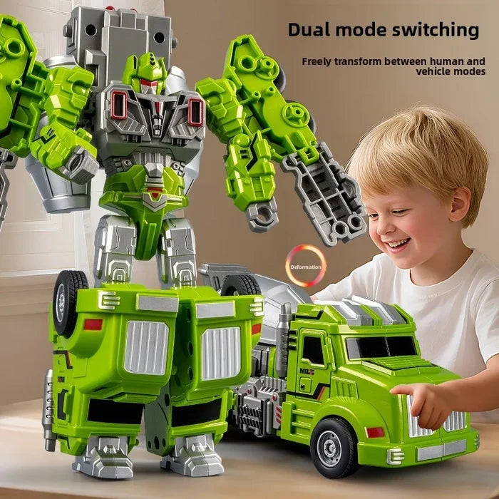 Boy Mecha Model Engineering Mixer Transformed into Robot Children's Deformation Toys Birthday Gift