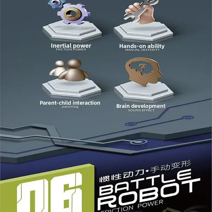 Boy Mecha Model Engineering Mixer Transformed into Robot Children's Deformation Toys Birthday Gift