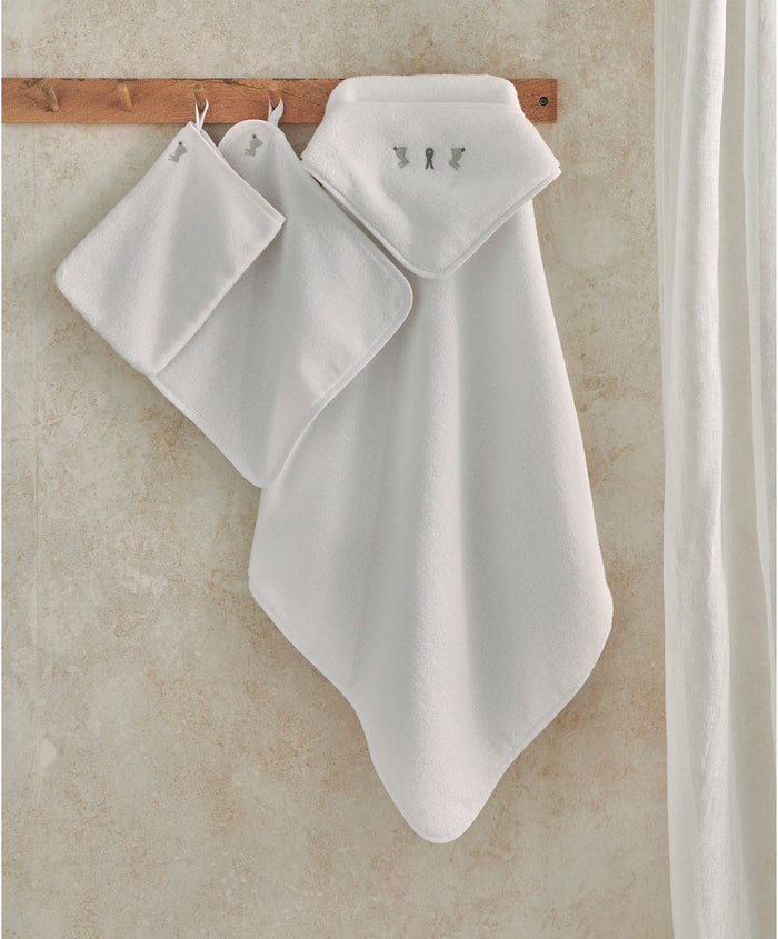 Mamas & Papas Towelling Bunny Towelling Set - (3 piece set)