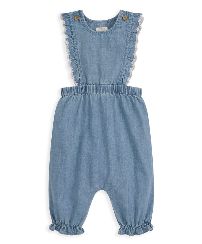 Mamas & Papas Outfits & Sets Chambray Dungarees & Bodysuit