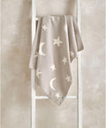 Mamas & Papas Blankets Chenille Blanket - Neutral Moon/Star