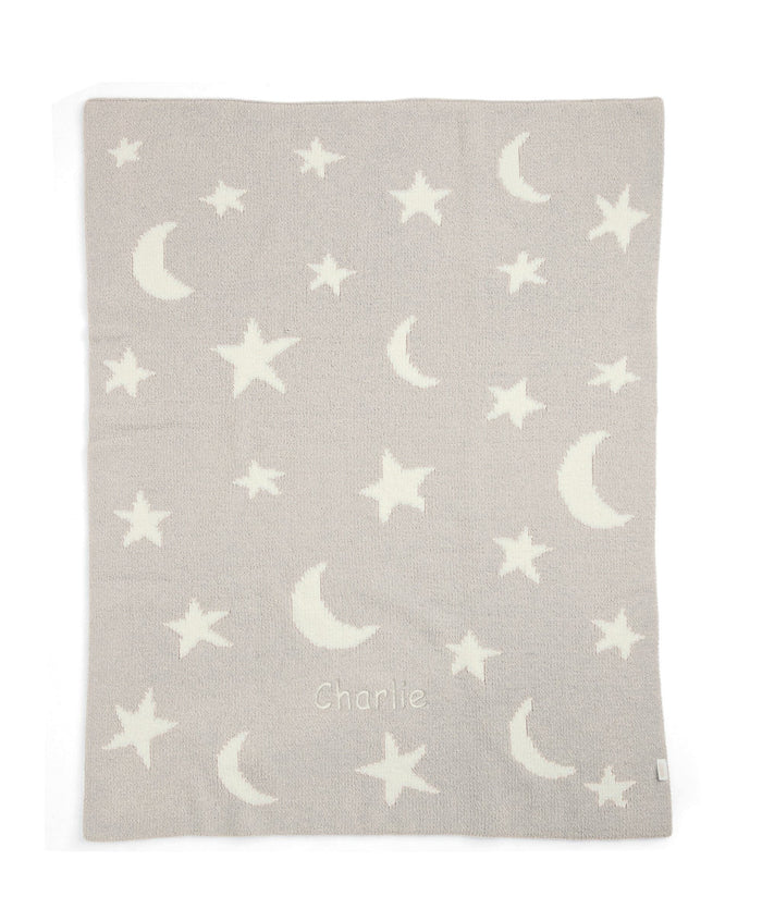 Mamas & Papas Blankets Chenille Blanket - Neutral Moon/Star