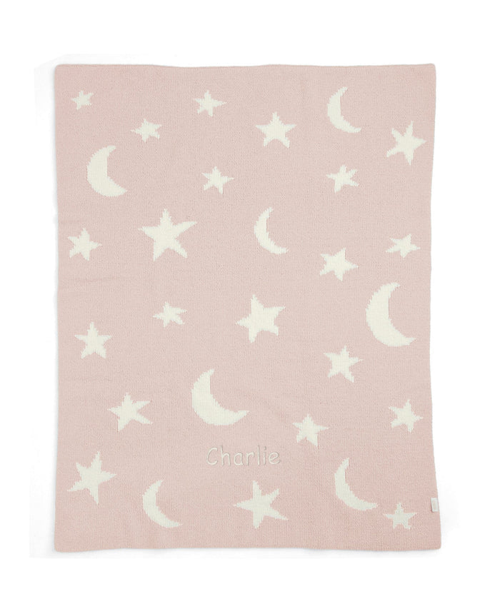 Mamas & Papas Blankets Chenille Blanket - Pink Moon/Star