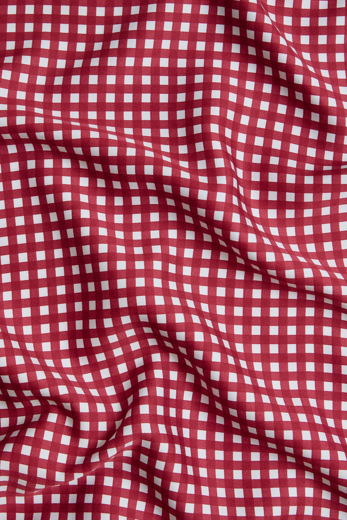 Cherry Gingham Bamboo Quilt Cover