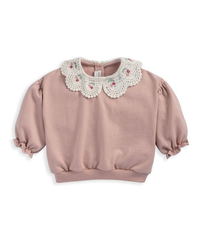 Mamas & Papas Jumpers & Knitwear Cherry Knitted Collar Sweatshirt