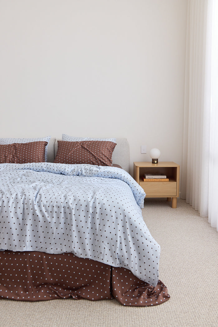 Chocolate Polka Dot Bamboo Sheet Set