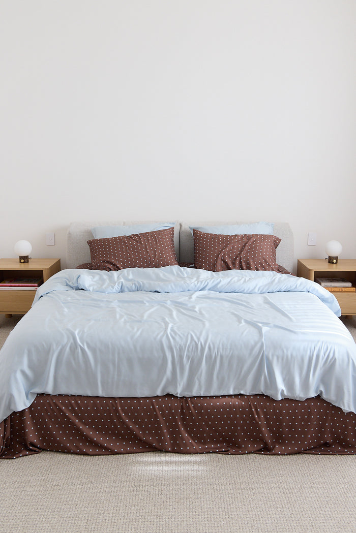 Chocolate Polka Dot Bamboo Sheet Set