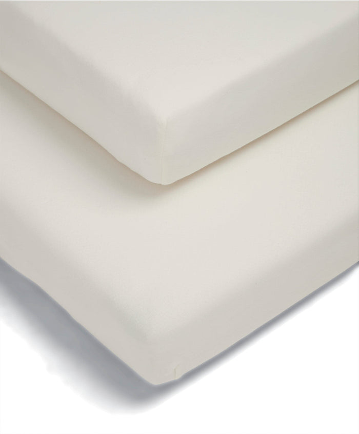 Mamas & Papas Sheets Petite Cot Fitted Sheets (2 Pack) - Cream