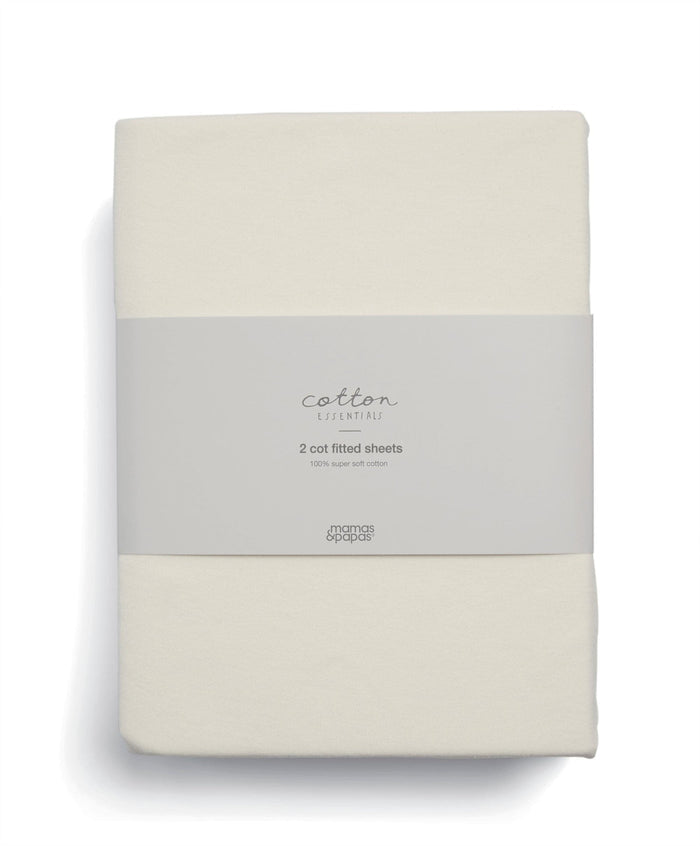 Mamas & Papas Sheets Petite Cot Fitted Sheets (2 Pack) - Cream