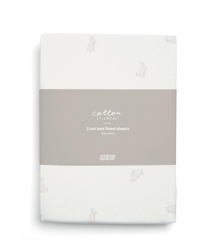 Mamas & Papas Cotbed Sheets Cotbed Fitted Sheets (2 Pack) - Bunny