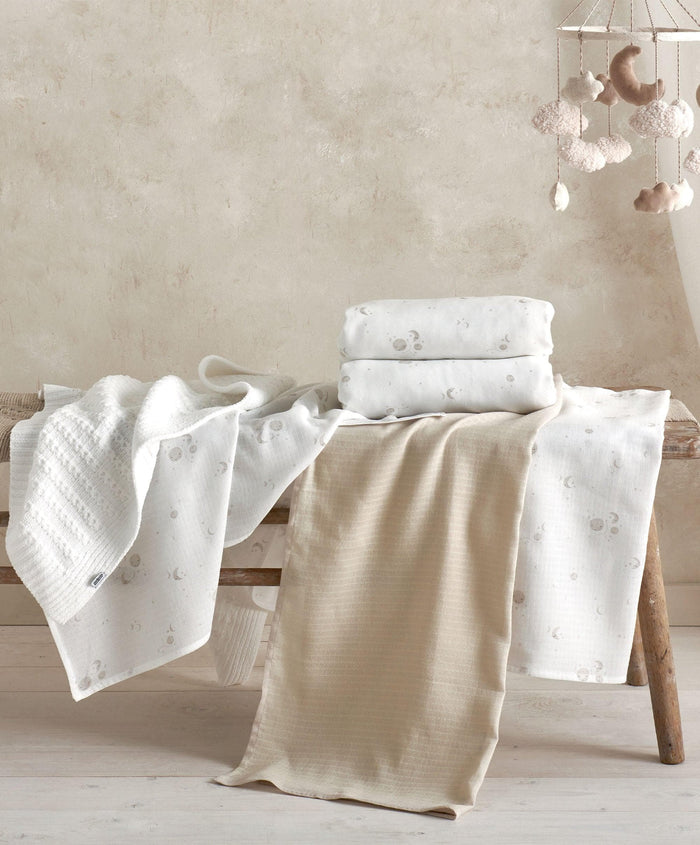 Mamas & Papas Cotbed Sheets Cotbed Fitted Sheets (2 pack) - Cosmic Sky