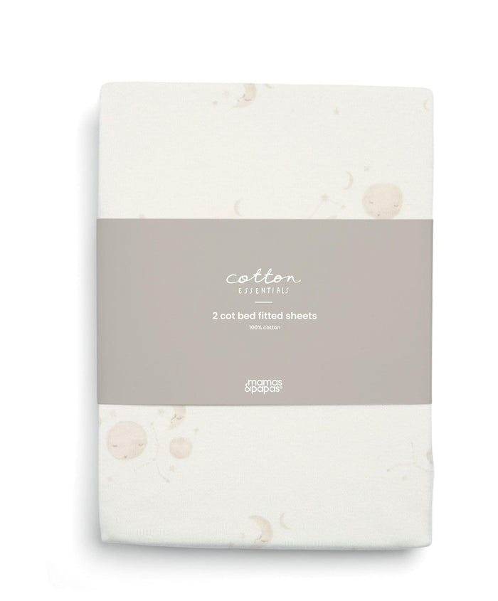 Mamas & Papas Cotbed Sheets Cotbed Fitted Sheets (2 pack) - Cosmic Sky
