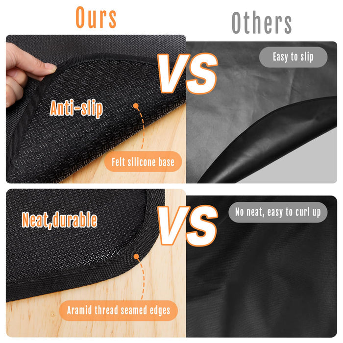 CowCity 24x18 Inch Heat Resistant Mat for Under Grill Tabletop