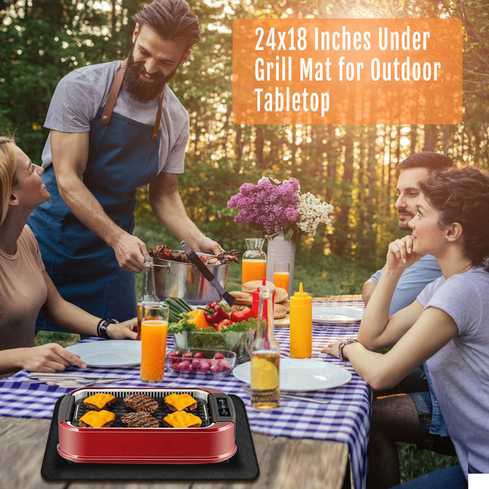 CowCity 24x18 Inch Heat Resistant Mat for Under Grill Tabletop