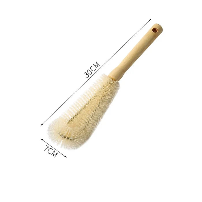 Cup brush cleaning long handle Wooden handle nylon bristles small brush cup cleaning bottle brush #3273
