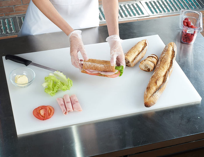 CURTA 2-Pack Green Cutting Boards for Kitchen, 18" x 12" x 0.5" Color Coded Plastic Chopping Board with Anti Slip Surface Dishwasher Safe
