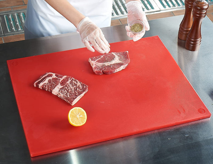 CURTA 2-Pack Green Cutting Boards for Kitchen, 18" x 12" x 0.5" Color Coded Plastic Chopping Board with Anti Slip Surface Dishwasher Safe