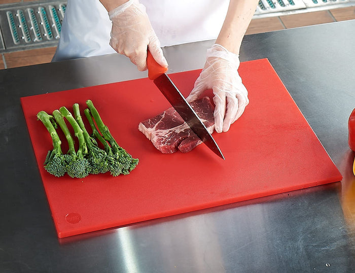 CURTA 2-Pack Green Cutting Boards for Kitchen, 18" x 12" x 0.5" Color Coded Plastic Chopping Board with Anti Slip Surface Dishwasher Safe