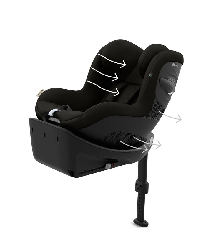 Cybex Cybex Sirona Gi i-Size 360 Car Seat with Isofix Base – Magic Black