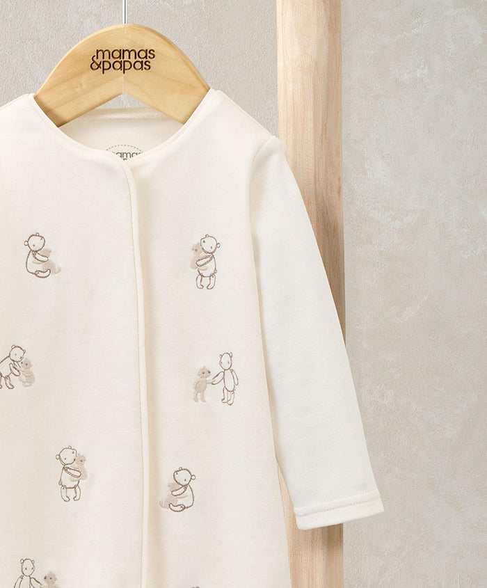 Mamas & Papas Rompers Embroidered Bear Romper
