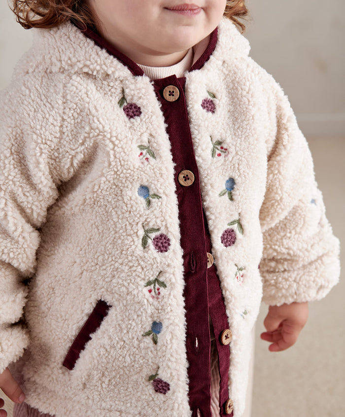 Mamas & Papas Jackets & Coats Embroidered Borg Jacket