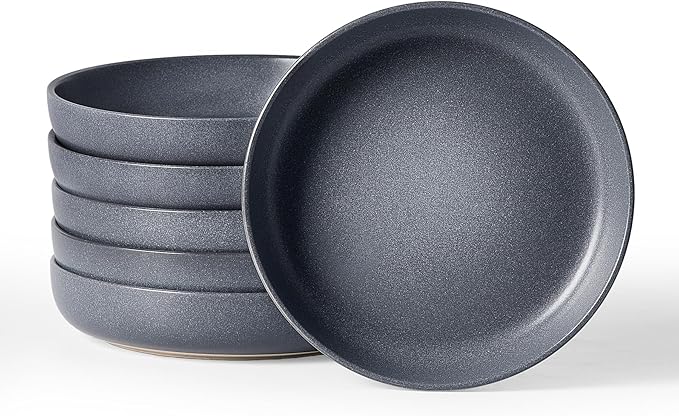 Set of 6 / Matte Dark Charcoal / Milkyway