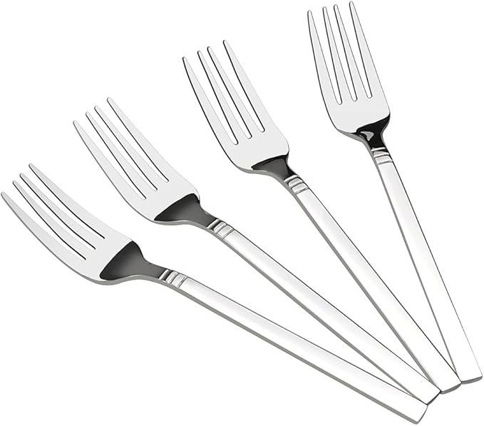 Fiazony 12-Piece Stainless Steel Dessert Forks, Small Fork